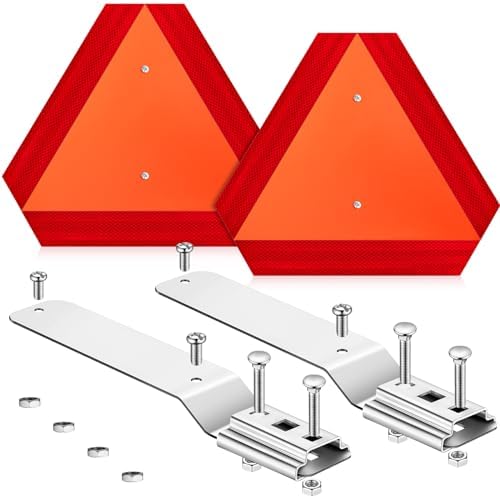 Yaocom 2 Sets Slow Moving Vehicle Triangle Sign by Yaocom
