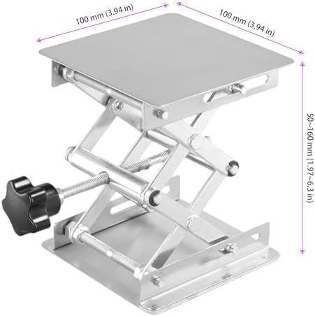 3 PCS 4 x4 Inch Lab Scissors Jack, Stainless Steel Lab Lift Platform, Lab Jack - Image 2