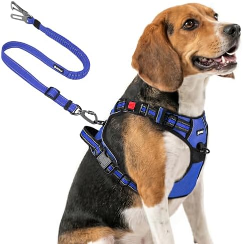 Joytale No Pull Dog Harness & Seat Belt, Easy On 3-Buckle by Joytale