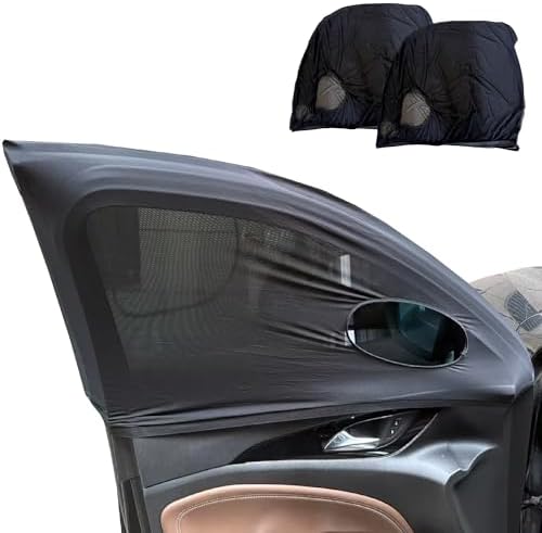 Car Front Window Shades, OUTTDID 2 Pack Side Window Sun Shades, Stretchy by OUTTDID
