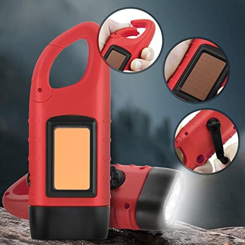 Simpeak 2-Pack Hand Crank Solar Powered LED Flashlight, Emergency Survival - Image 6