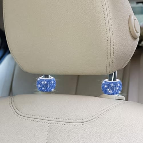 4PCS Bling Car Headrest Collars, Crystal Rhinestone Vehicle Head Rest Collars - Image 3