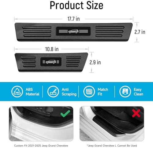 ZZEQYG 4 Pcs Door Sill Protector - Image 3
