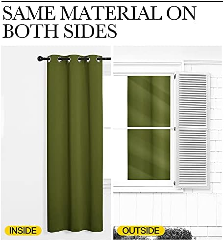 NICETOWN Kitchen Curtain Panels Blackout Draperies, Thermal Insulated Solid - Image 6