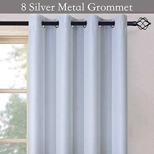 SimpleHome Ombre Gradient Grey White to Gray Curtains - Image 3