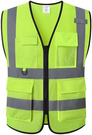 Safety Vest for Men Women Hi Vis Vest by HATAUNKI