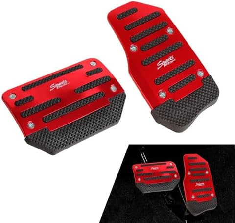 2 PCS Car Non-slip Pedal Pads Set, Alloy Brake Pedal Protectors, Accelerator by Unknown