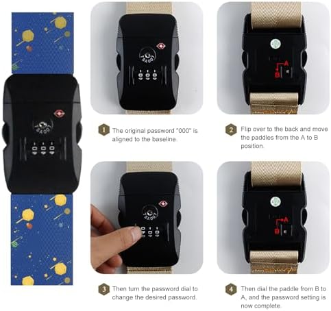Veki Travel Luggage Straps for Suitcases, TSA Approved - Image 4