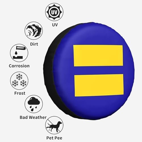 Equality Pride Flag Weatherproof Spare Tire Cover - Image 6