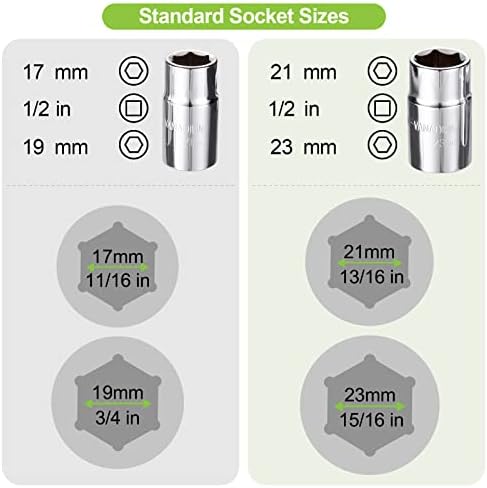 Spurtar Telescoping Lug Wrench 1/2 Drive 17/19mm 21/23mm Sockets - Image 5