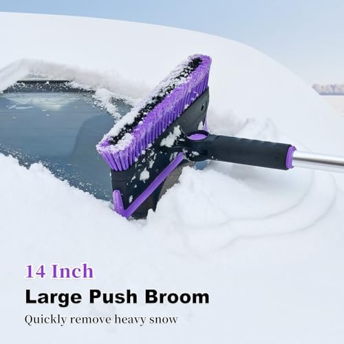 HEEYA 56 Inch Truck Snow Brush and Ice Scraper, Heavy Duty Snow Broom - Image 4