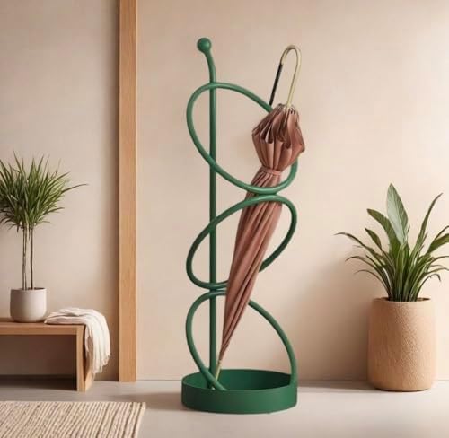 Metal Umbrella Stand at The Entrance, Freestanding Circular Umbrella Holder - Image 2