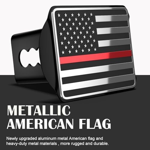 Heavy American Flag Metal Trailer Hitch Cover - Image 2