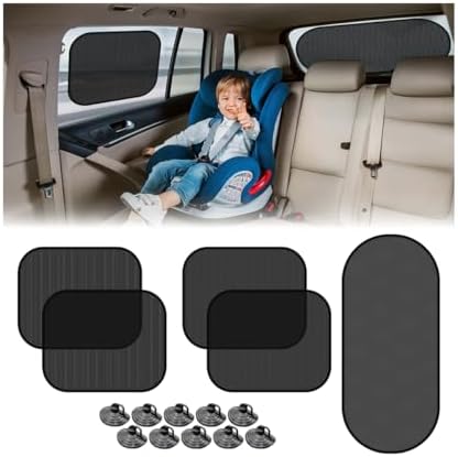 5 Pack Car Window Sunshade Set, Side and Rear by ANFTDCO