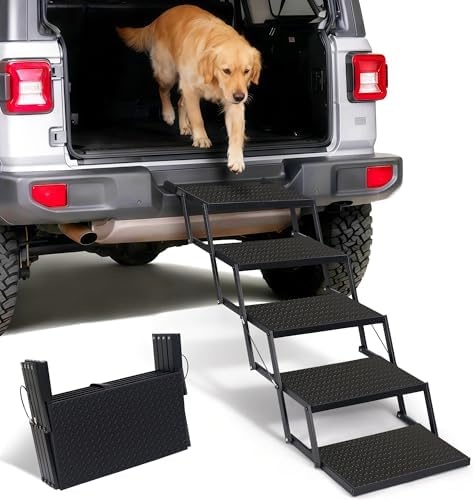 Foldable Dog Steps for Car SUV Truck by Heeyoo