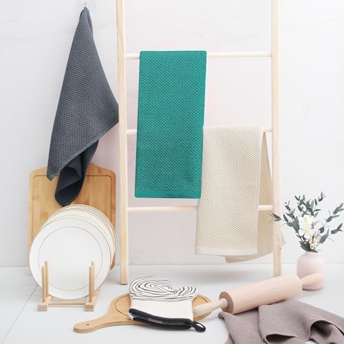 Homaxy 100% Cotton Waffle Weave Kitchen Dish Towels 6-Pack - Image 6