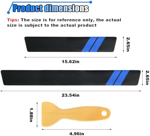 Car Door Sill Protector, Carbon Fiber Texture Threshold Sticker, Car Door Edge - Image 2