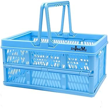 ZHJINGYU crates for storage, plastic baskets for organizing, collapsible by ZHJINGYU