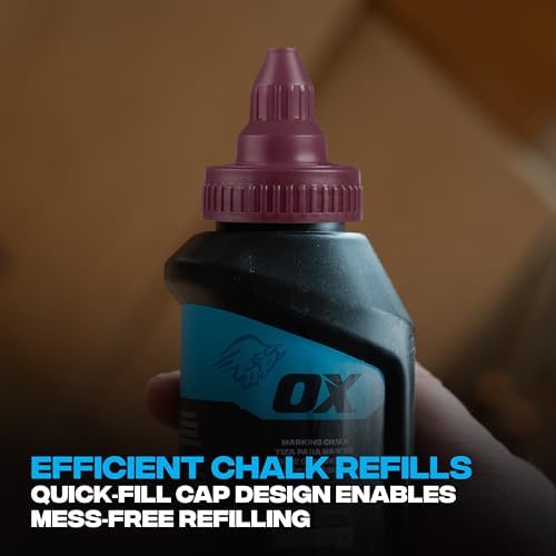 OX Red Chalk Line Powder 8oz Permanent Marking Chalk Refill - Image 4