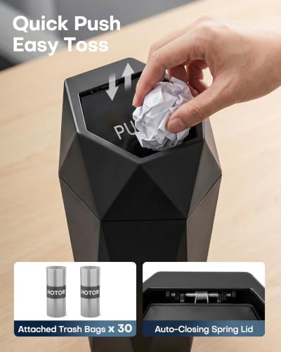 HOTOR Car Trash Can with Lid, 1 Pack - Image 3