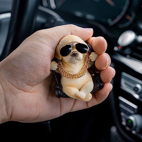 Floruit Labrador Retriever Car Mirror Hanging Accessories Cute Swinging Dog - Image 2