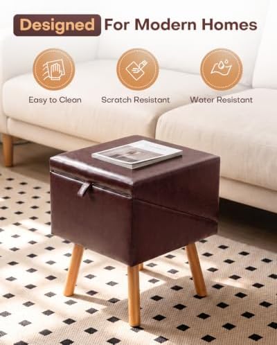 2 in 1 Foldable Ottoman Dog Ramp Faux Leather Dog Stairs - Image 6