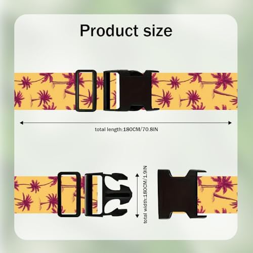 2 Pack Luggage Straps for Suitcases Palm Tree Design for Travel Trips - Image 3