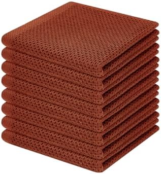 Homaxy 100% Cotton Waffle Weave Kitchen Dish Cloths 8-Pack by Homaxy