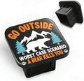 Go Outside Worst Case Scenario Hitch Receiver Cover 2" A Bear Kills You Trailer by Unknown