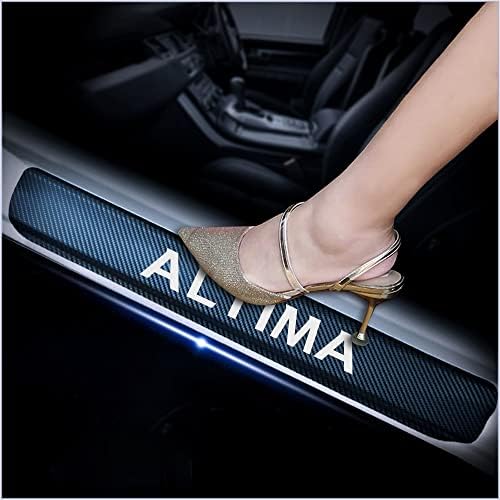 4Pcs Car Door Sill Protector for Nissan Altima, Carbon Fiber Anti-Scratch Guard by Unknown