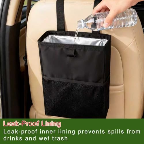 Car Trash Can, 3.4 Gallons Leak-Proof Hanging Trash Bin - Image 6
