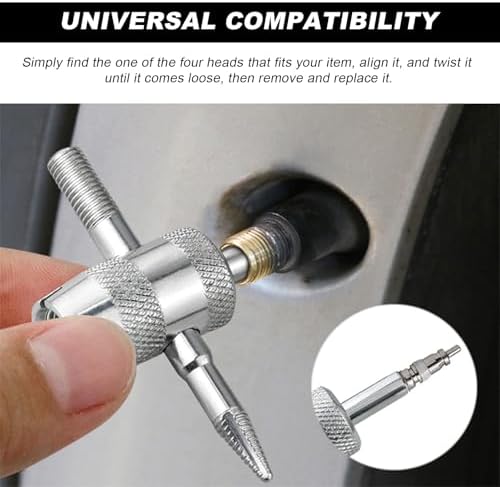 DXNQ 4PCS 4-Way Valve Core Tool Tire Valve Tools, 4-in-1 Tyre Valve Core Tool - Image 5