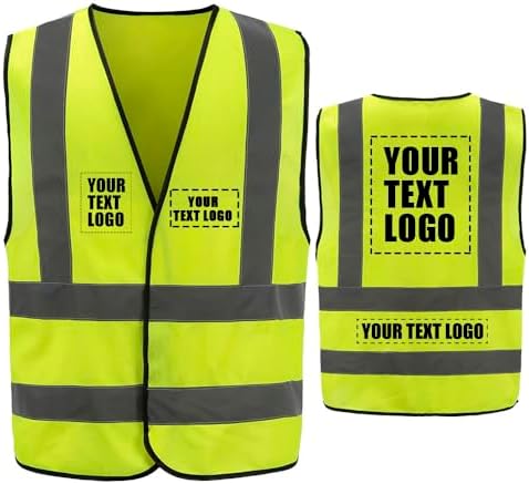 AYKRM 12 colour High visibility viz vest hi vis viz reflective work by AYKRM
