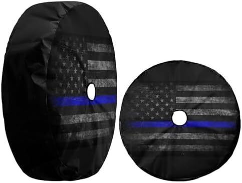 Thin Blue Line Spare Tire Cover - Image 3