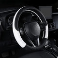 Auto Car Genuine Leather Steering Wheel Cover Anti Slip Wrap 15" by Follicomfy