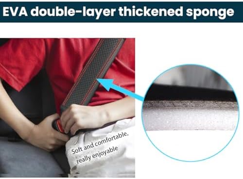 Osilly 2PCS Fiber Leather Seat Belt Shoulder Pads - Image 3