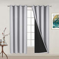 Yakamok Light Grey 100% Blackout Curtains 63 Inches Long 52" Wide 2 Panel by Yakamok