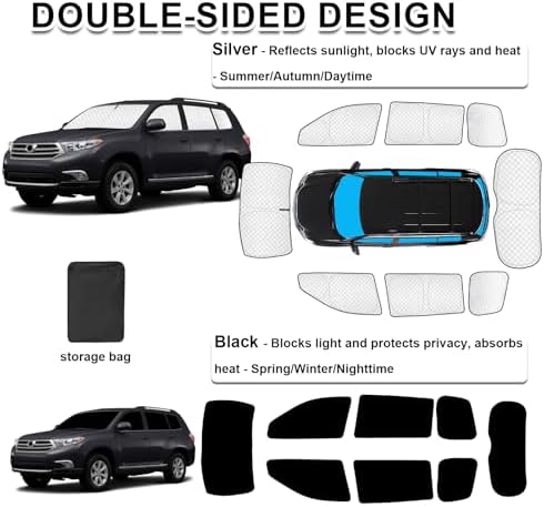 KMF 8pcs Thicken Car Sun Shades - Image 3