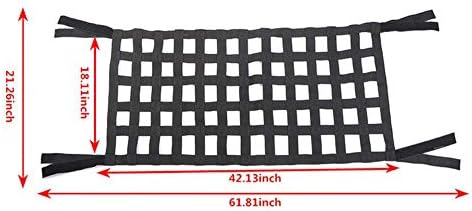 Rear Top Cargo Net Rear Cargo Net Car Roof Hammock Mesh Shade High Strength - Image 4
