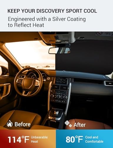 Proadsy Custom Fit 2015-2026 Land Rover Discovery Sport Windshield Sunshade - Image 3