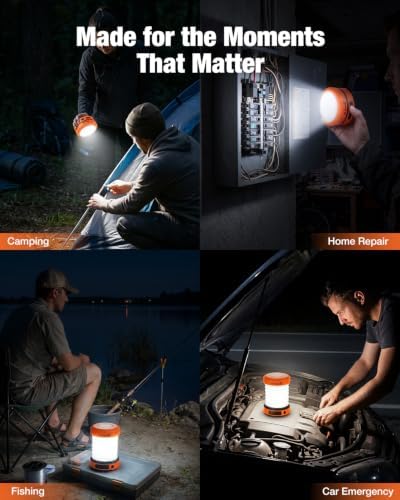 THORFIRE Hand Crank Camping Lantern 4 Pack, 2-in-1 Collapsible LED Light - Image 4