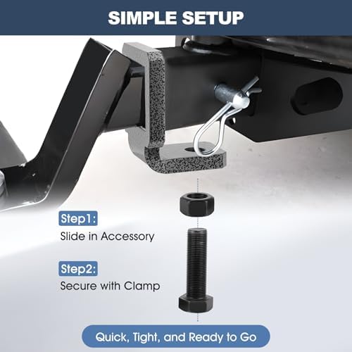 Anti Rattle Hitch Clamp 2 Inch & 2.5 Inch Heavy Duty Steel Hitch Tightener - Image 6