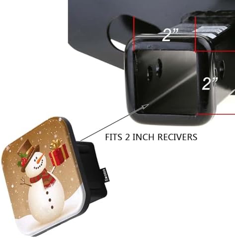 Swono Hitch Cover Snowman, Cute Christmas Snowman Gifts Box Winter Rubber 2 - Image 3