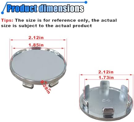 4PCS Wheel Center Cap, Snap-in Plastic Rim Center Hub Caps Cover, 2.12 '' Outer - Image 2