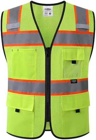 JKSafety Safety Vest for Men Women Hi Vis Relfective Vest by JKSafety