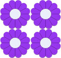 4-Pack Car Cup Holder Coaster Inserts, Daisy Shape, 2.75 Inch Non-Slip Silicone by MEAJOO