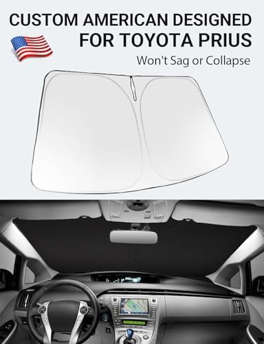 Proadsy Custom Fit 2010-2015 Toyota Prius Windshield Sun Shade, Blocks Heat - Image 2