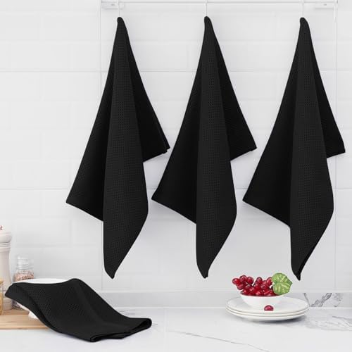 Homaxy 100% Cotton Oversized Waffle Weave Kitchen Towels 12-Pack - Image 6