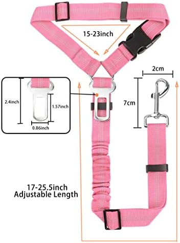 YAOHDAO Dog Seat Belt Harness for Car, Restraint Adjustable - Image 5