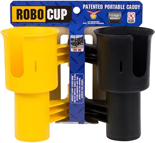 ROBOCUP, Patented Clamp On Boat Cup Holder |Multifunction Dual Drink Caddy - Image 2